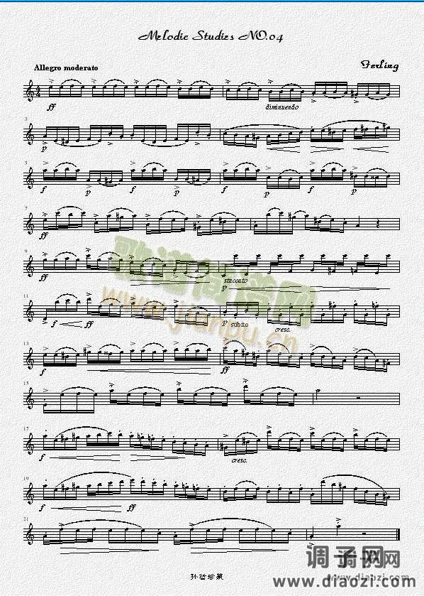 四十八首旋律练习曲之四