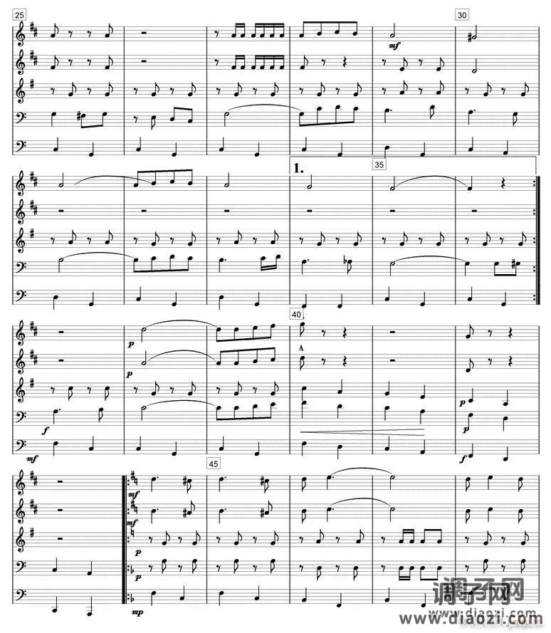 啤酒桶波尔卡(铜管五重奏)2