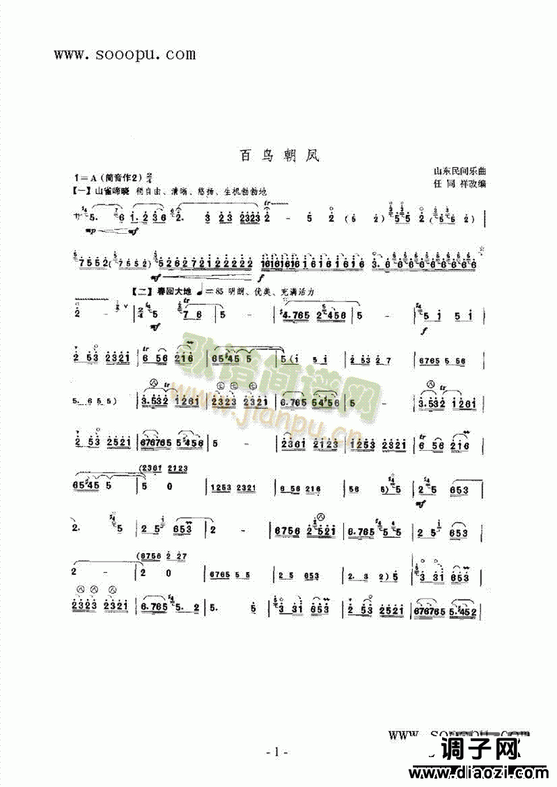 百鸟朝凤 民乐类 唢呐