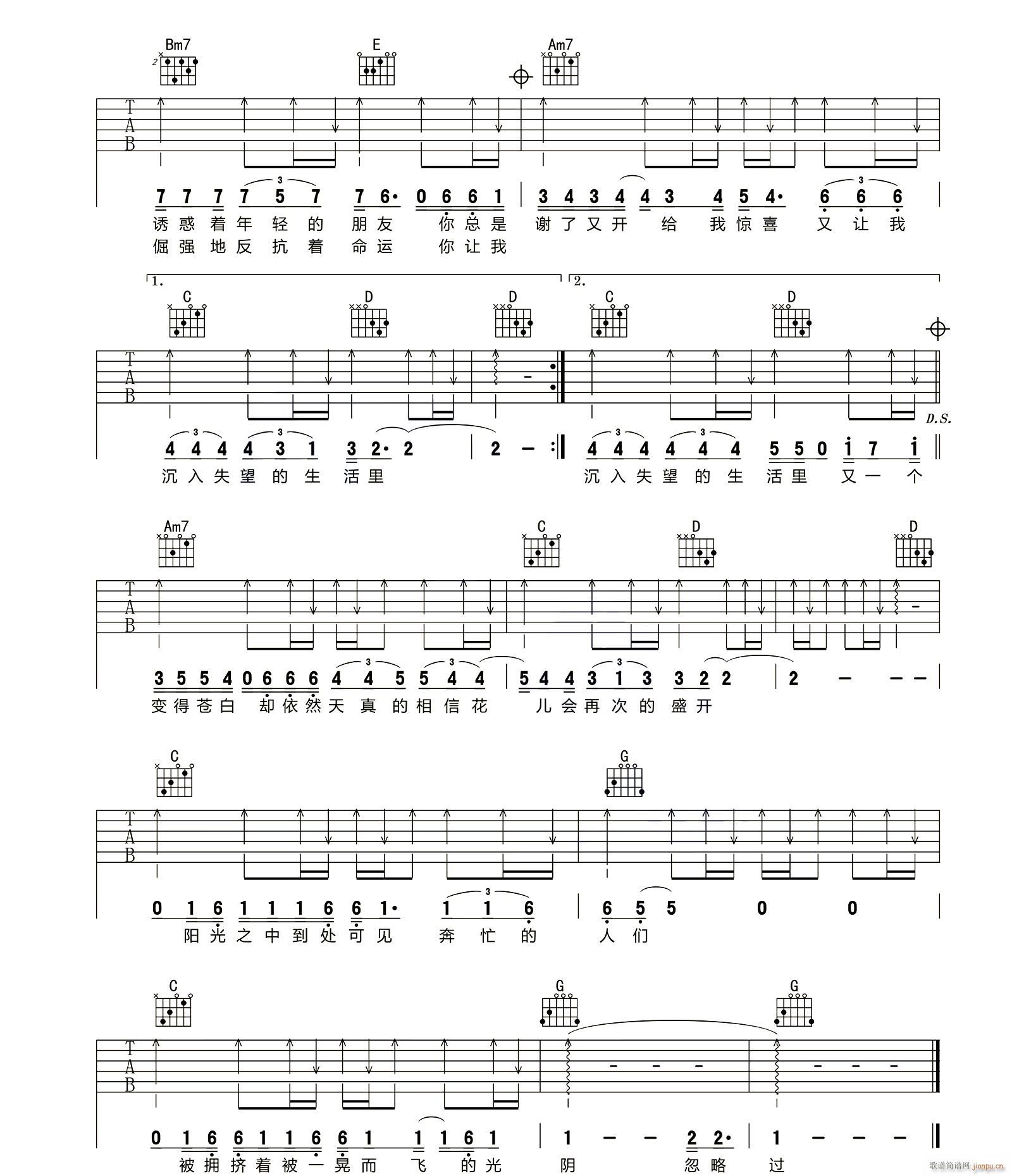 理想 （ G调指法原版编配）