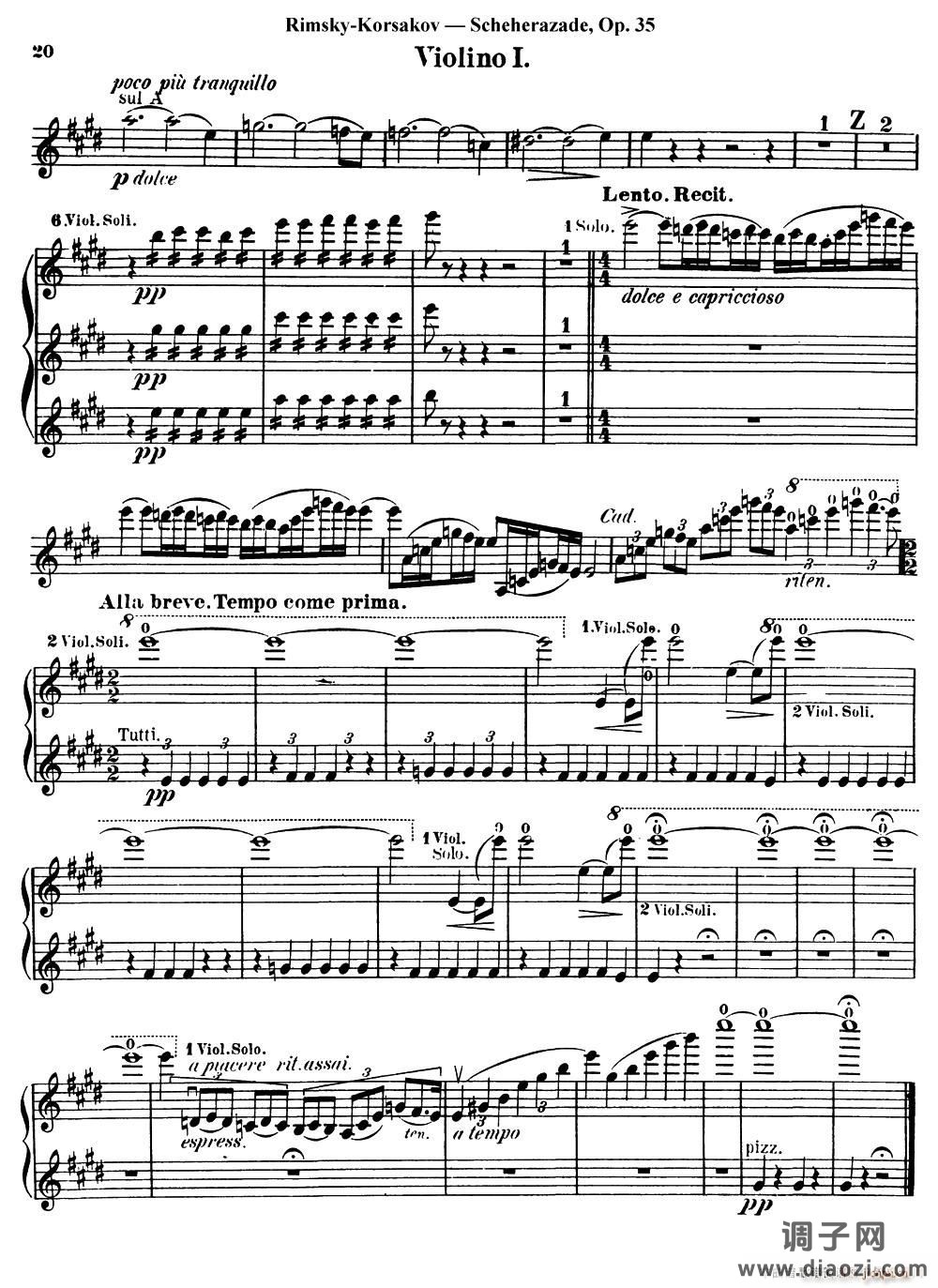 Scheherazade（Ⅳ）Op 35（第一小提琴）