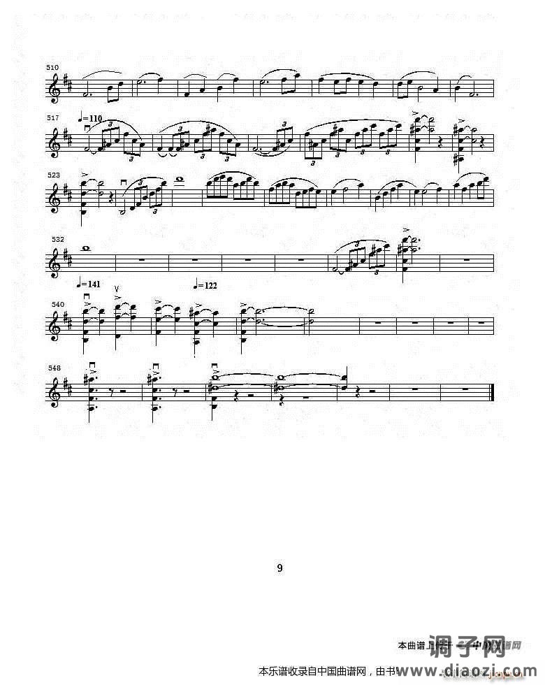 b小调第一小提琴协奏曲第一乐章（独奏小提琴分谱）