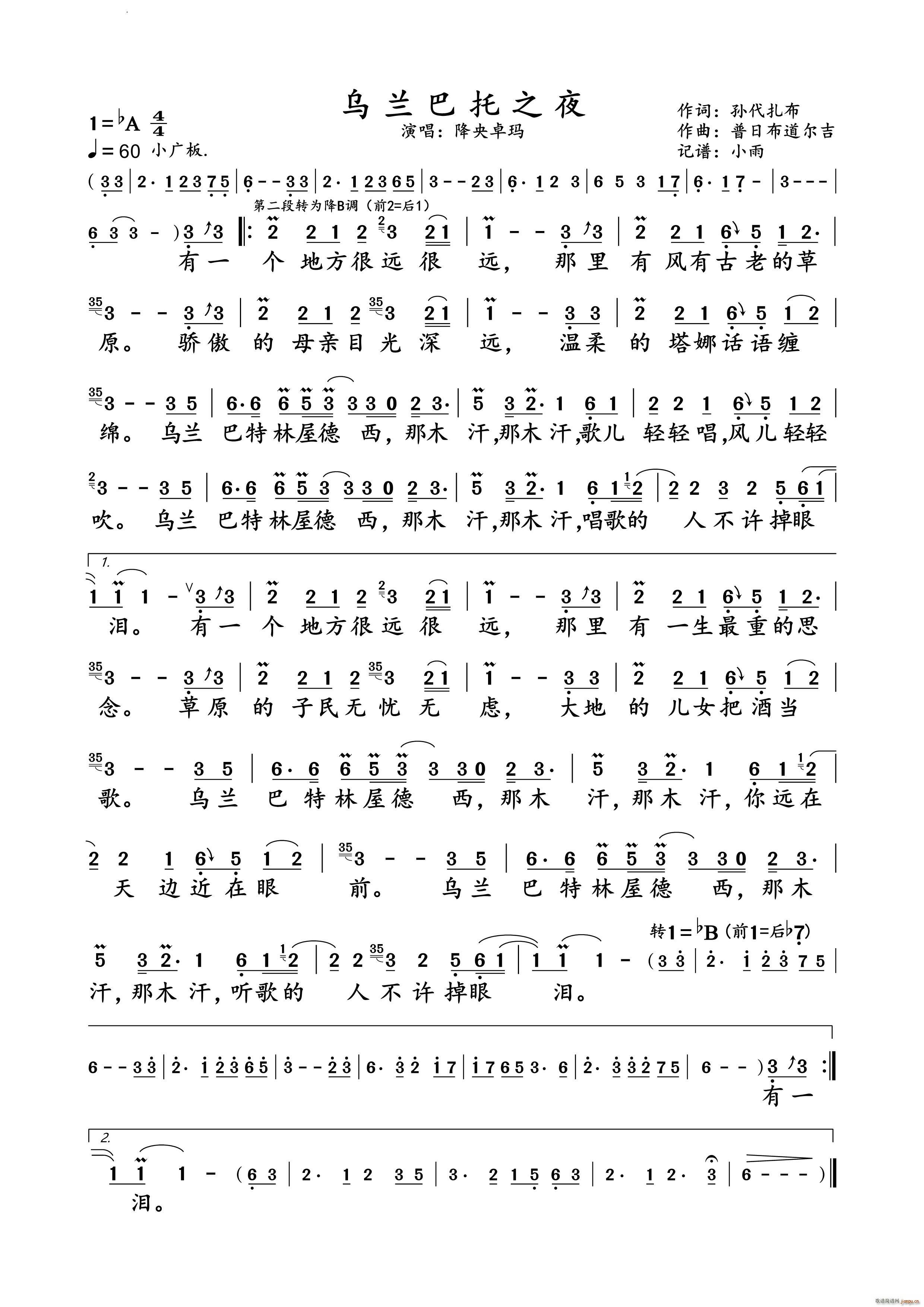 乌兰巴托之夜 动态谱