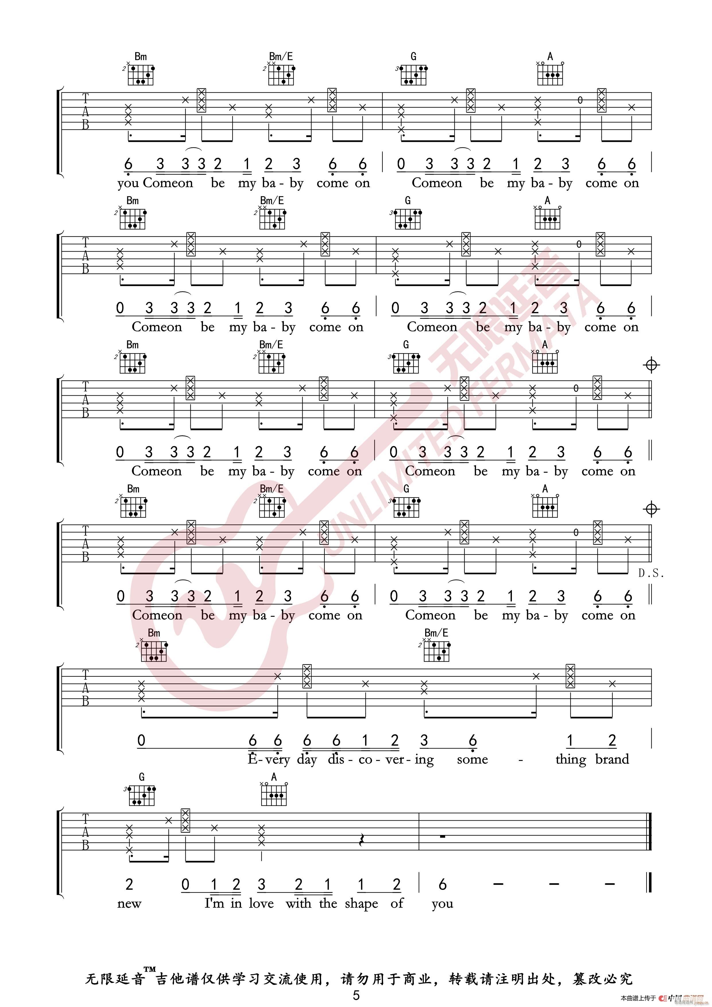 Ed Sheeran - Shape Of You （无限延音编配）