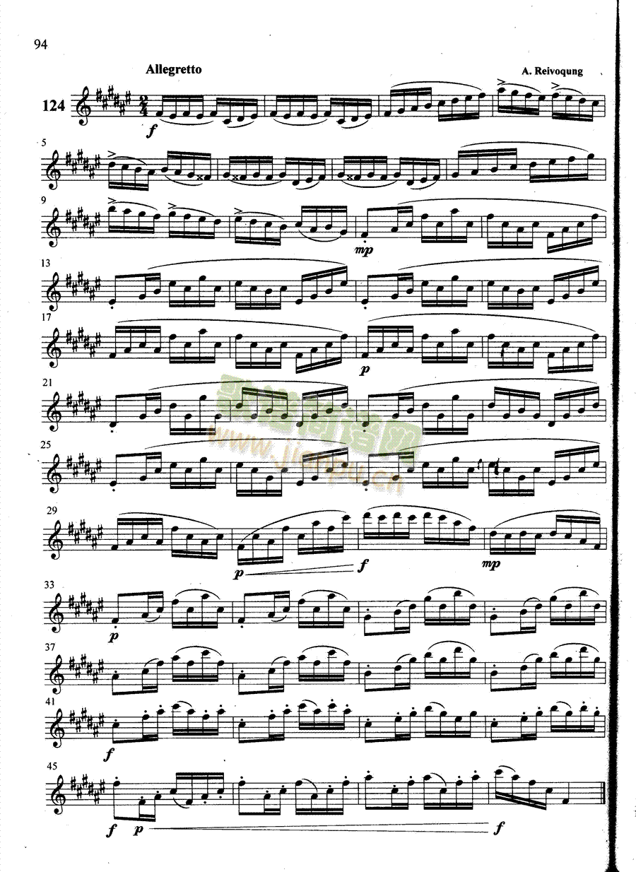 萨克斯管练习曲第100—094页