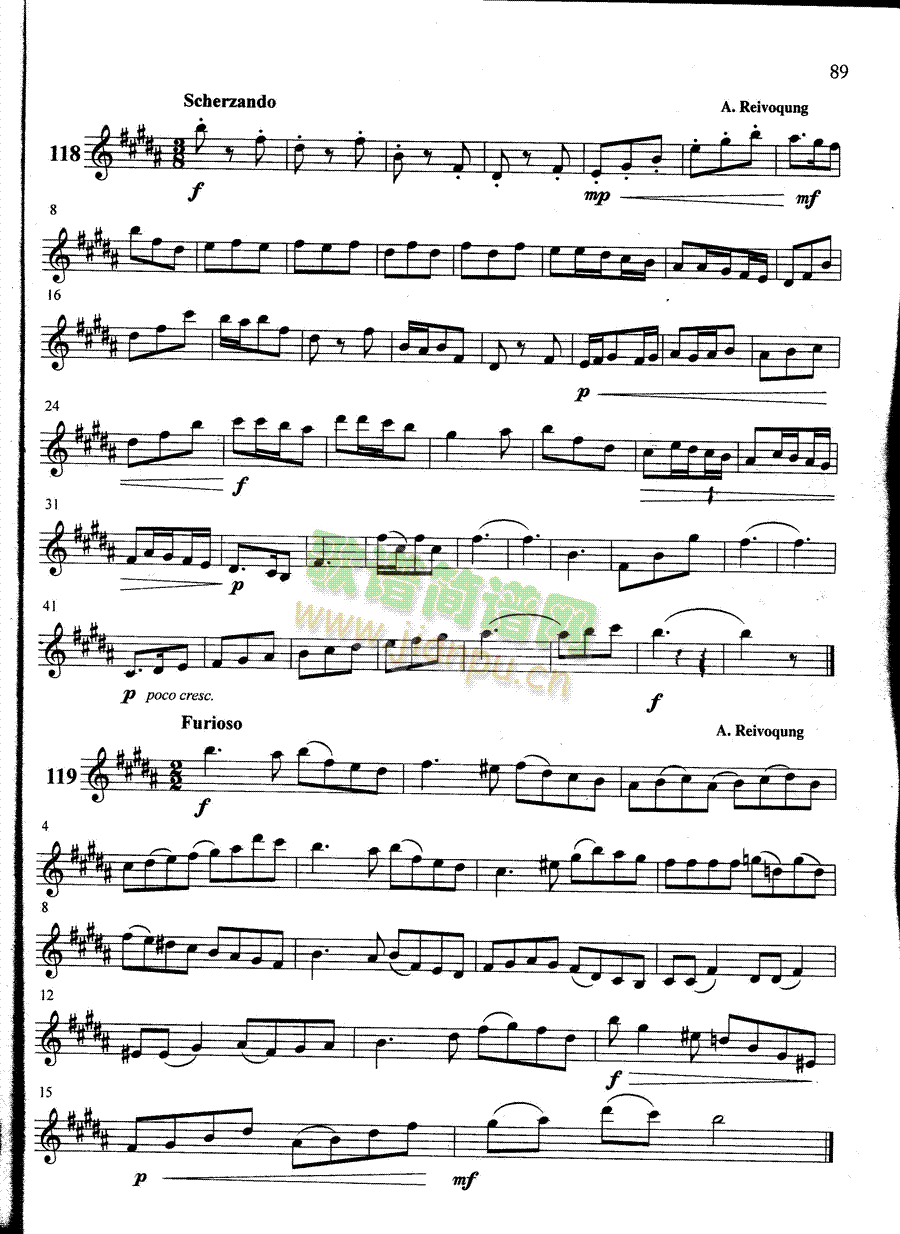 萨克斯管练习曲第100—089页