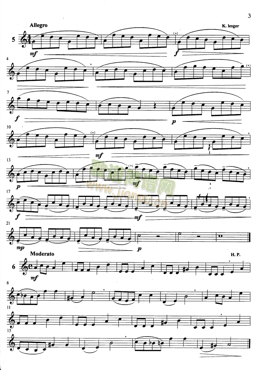 萨克斯管练习曲第100—003页