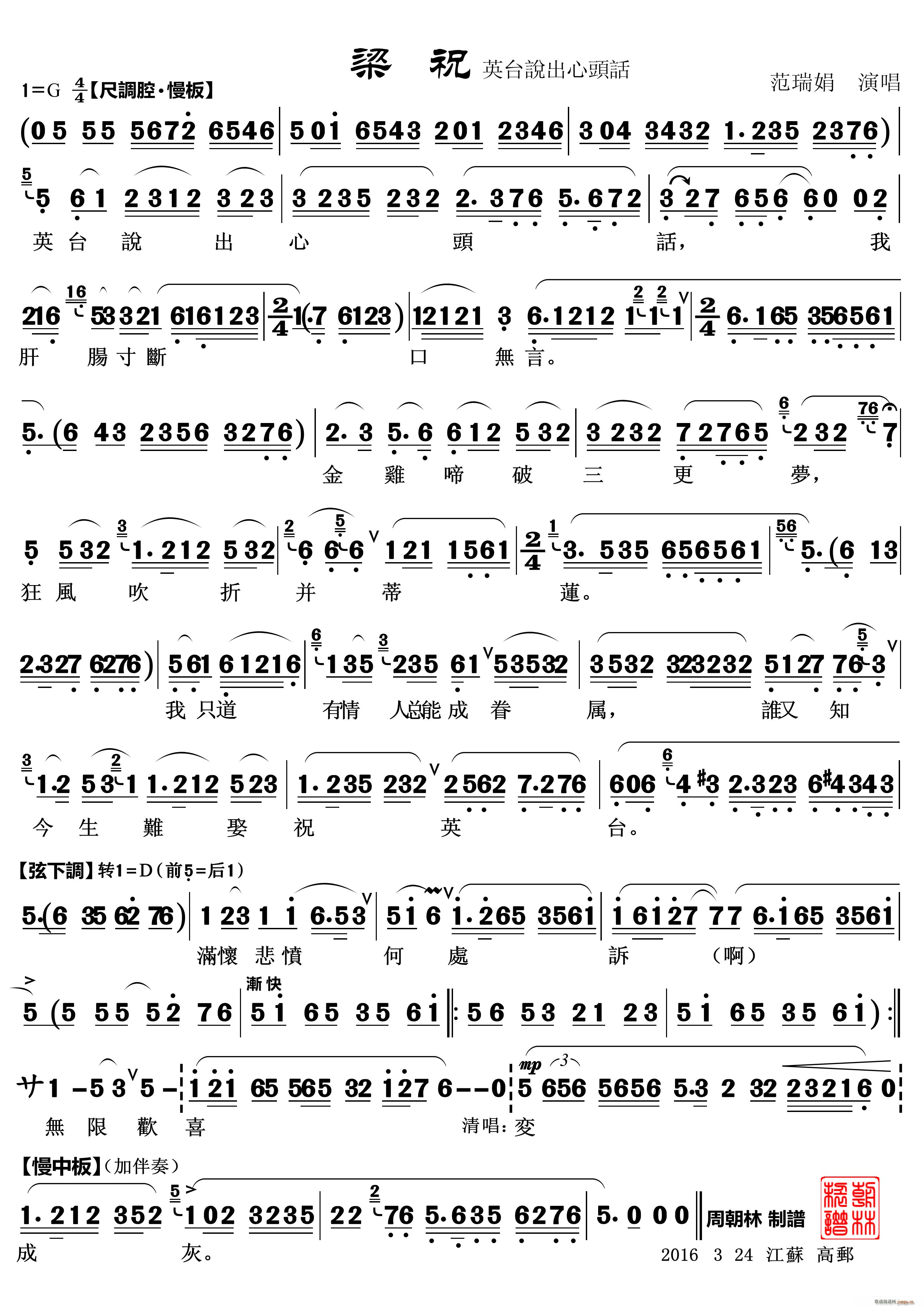 梁祝-英台说出心头话（越剧 ）