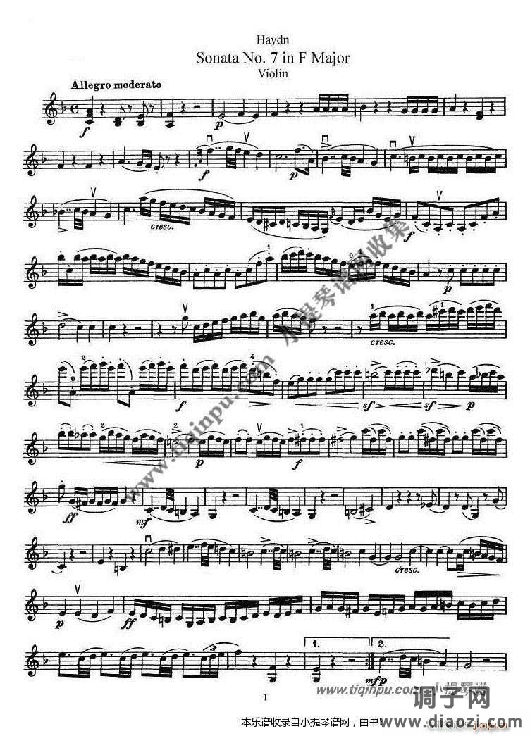 海顿F大调第七小提琴奏鸣曲