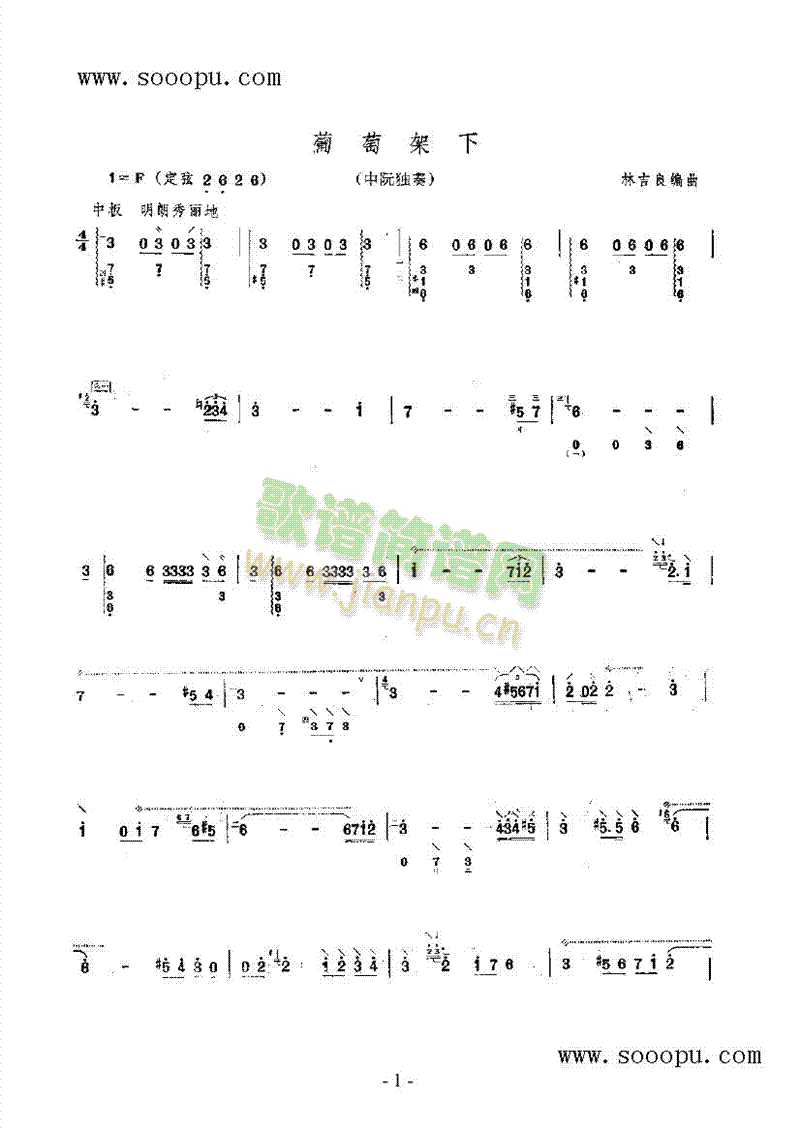 葡萄架下 民乐类 阮