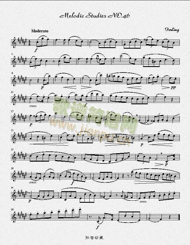 四十八首旋律练习曲之四十六