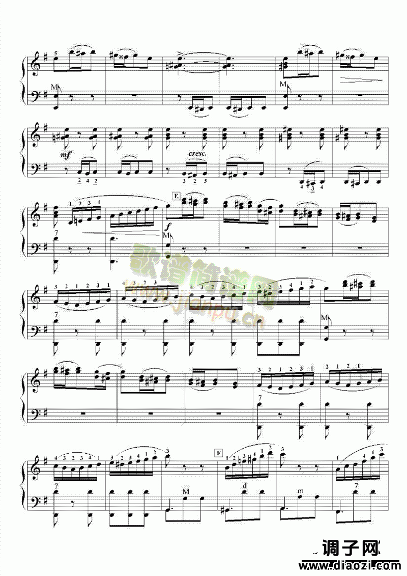 九级乐曲《E大调协奏曲》 键盘类 手风琴