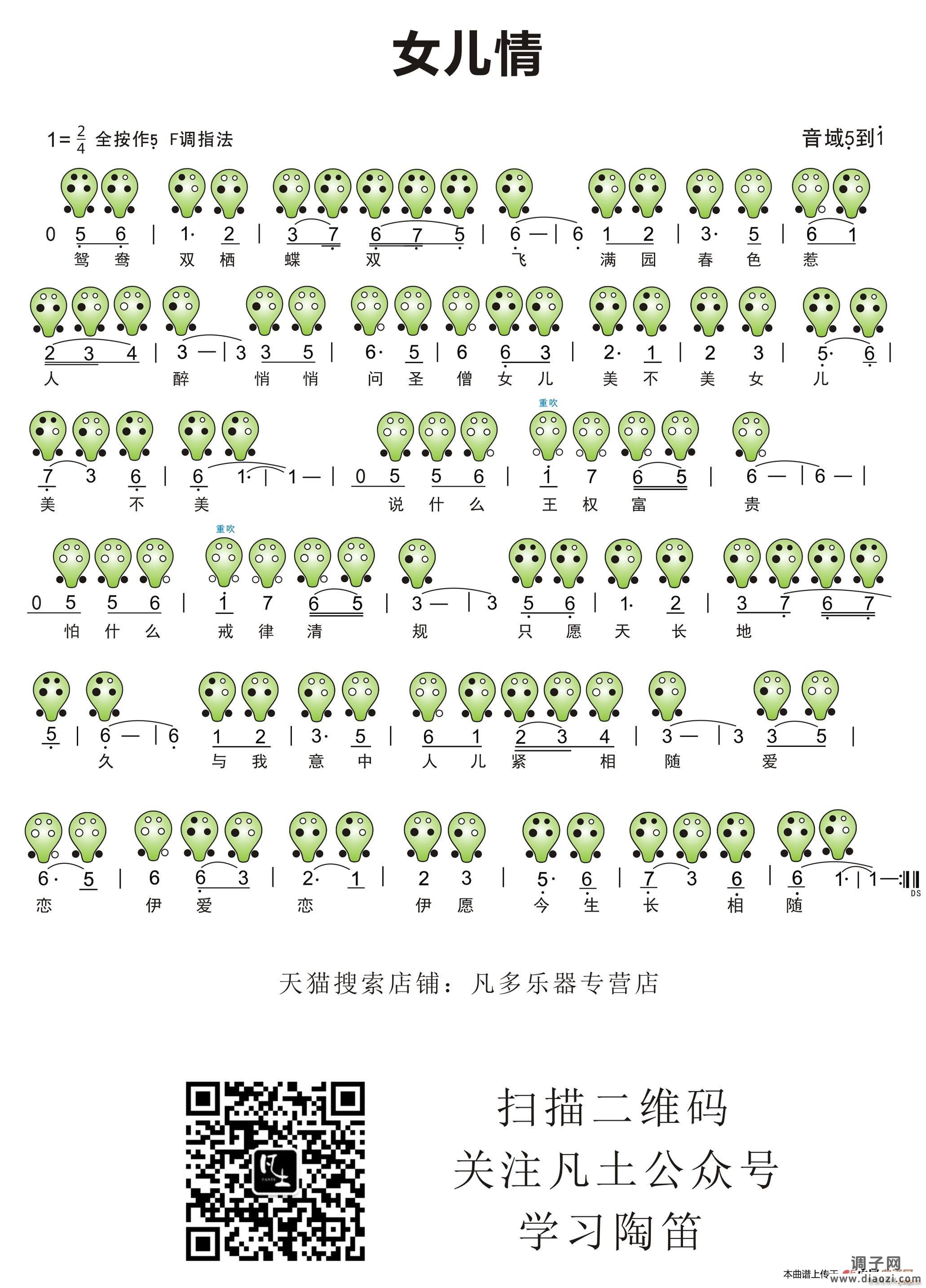 女儿情（六孔 ）