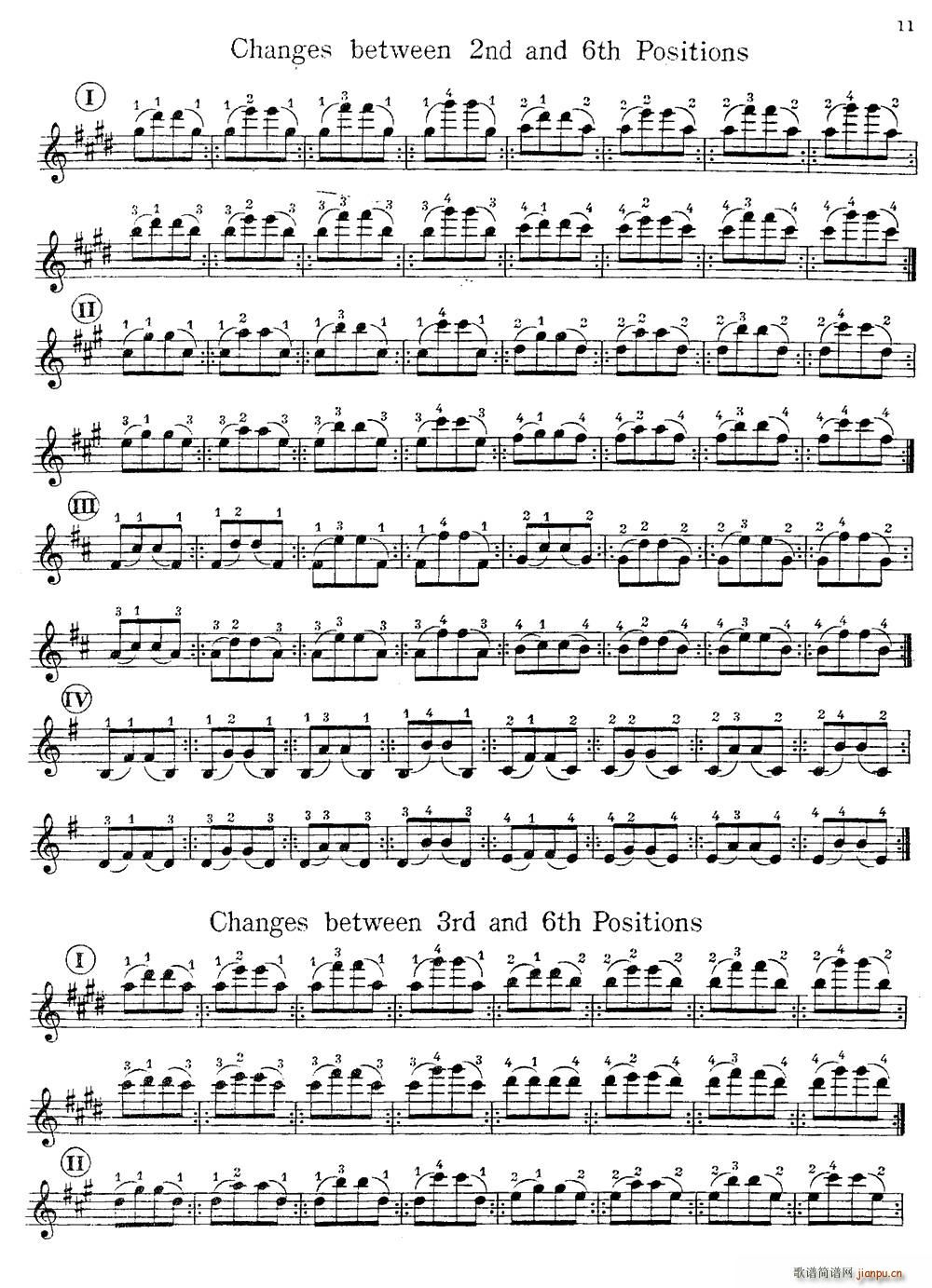 小提琴换把练习曲（第二部分） 提琴