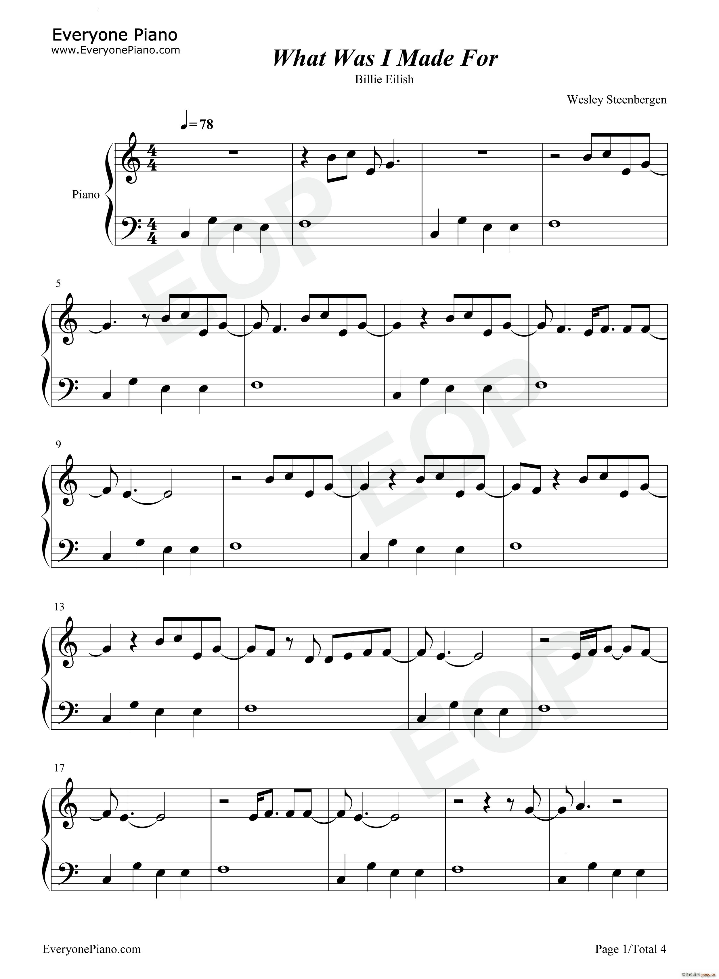 What Was I Made For芭比插曲-Barbie插曲