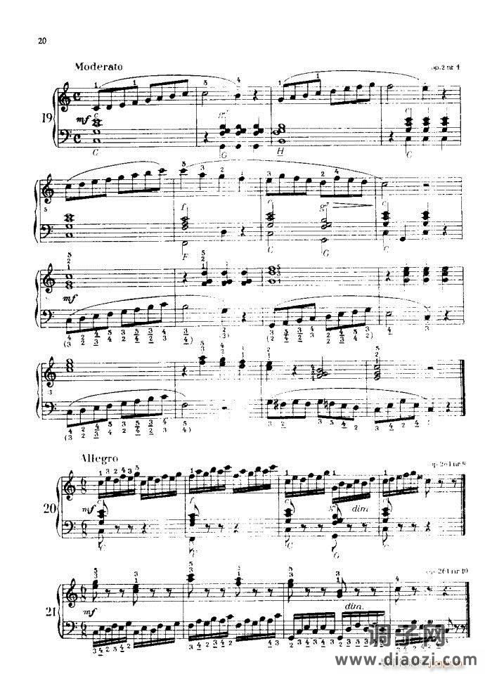 车尔尼手风琴练习曲集