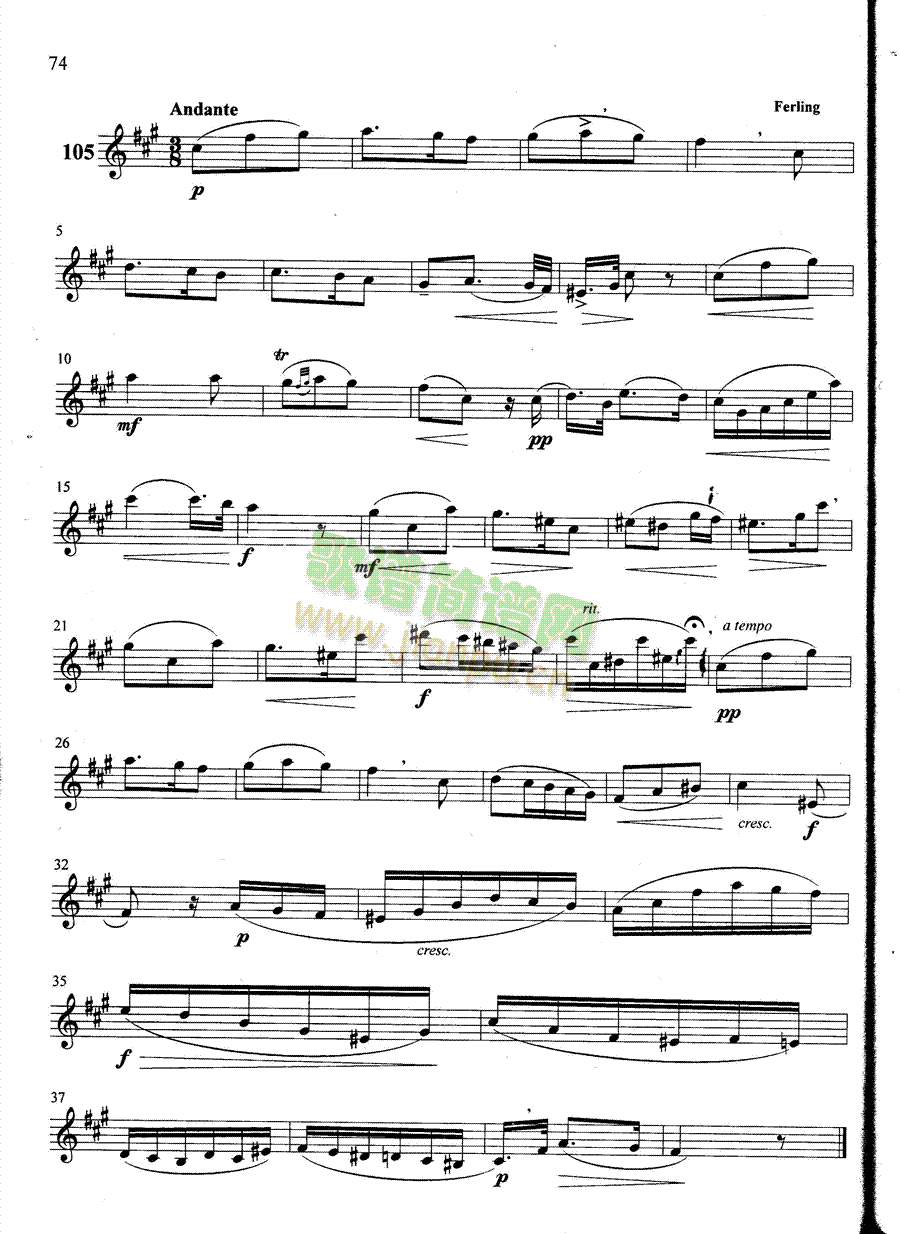 萨克斯管练习曲第100—074页