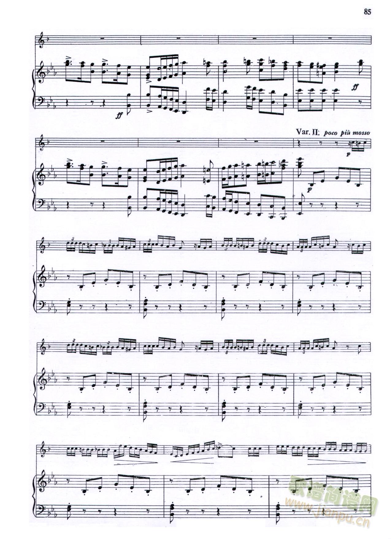 威尼斯狂欢节幻想变奏曲+钢琴伴奏