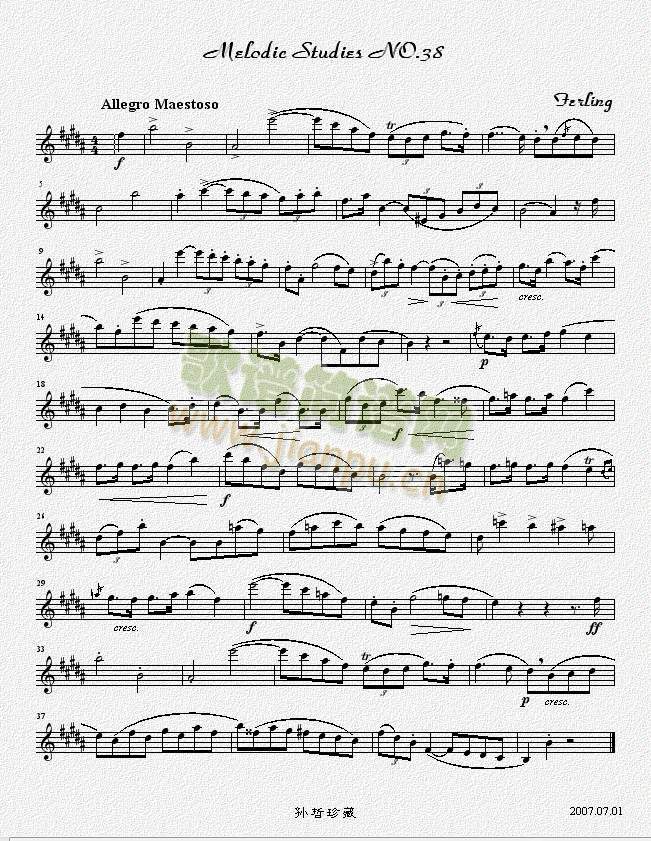 四十八首旋律练习曲之三十八