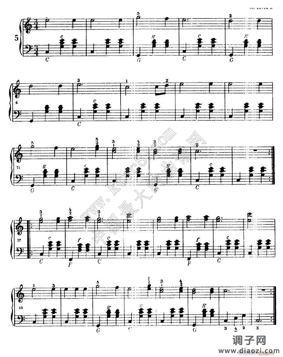 《车尔尼手风琴练习曲集》（第Ⅰ册） （1—9）