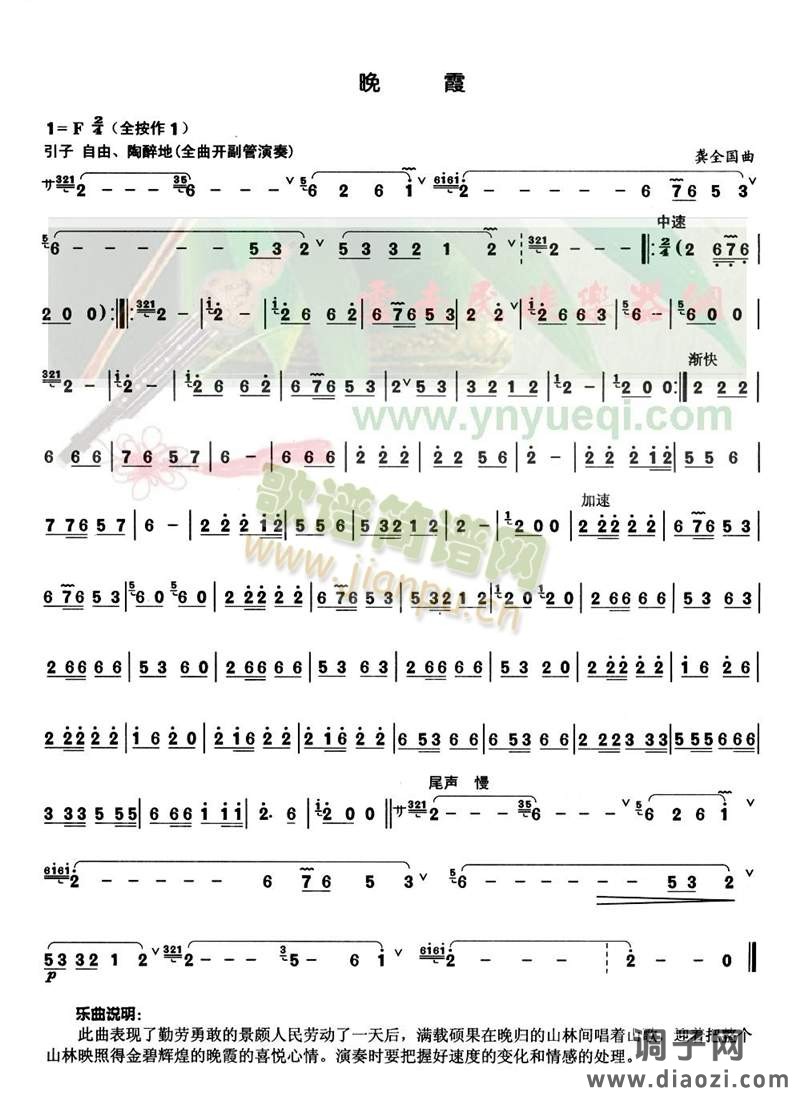 葫芦丝《晚霞》 龚全国