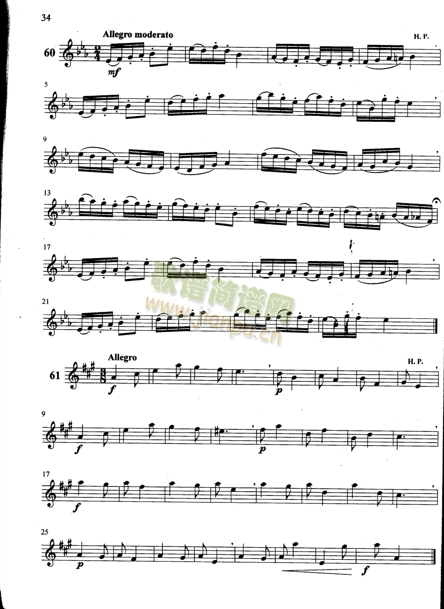 萨克斯管练习曲第100—034页