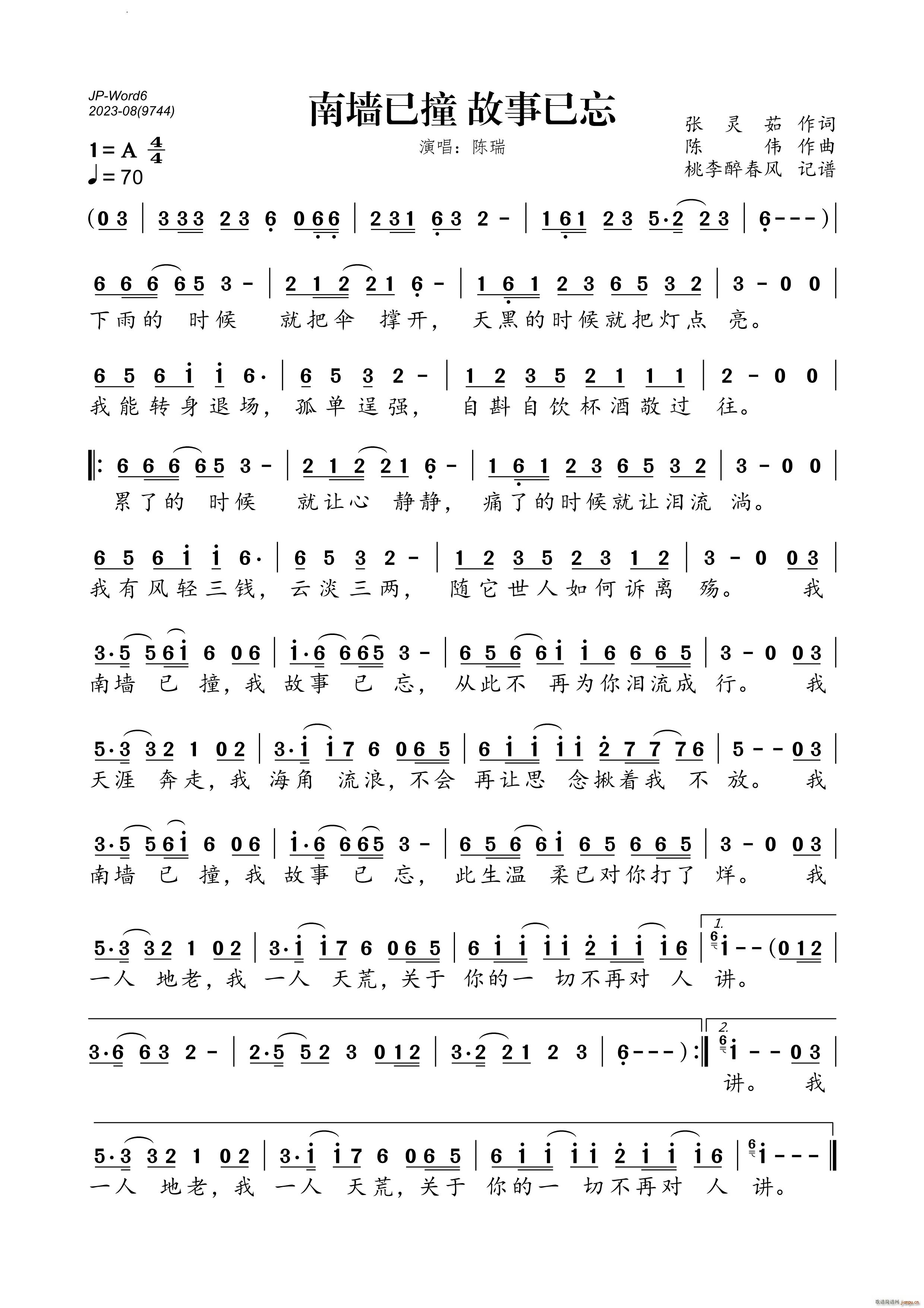 南墙已撞 故事已忘