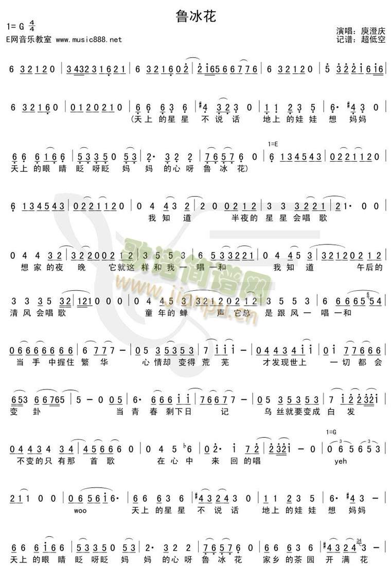 鲁冰花[不同版本]