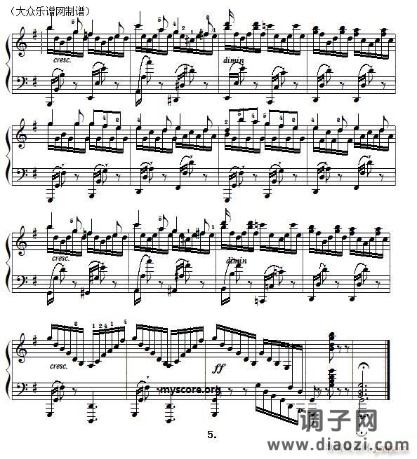 车尔尼《 手指灵巧技术练习》（Czerny 740）第20首