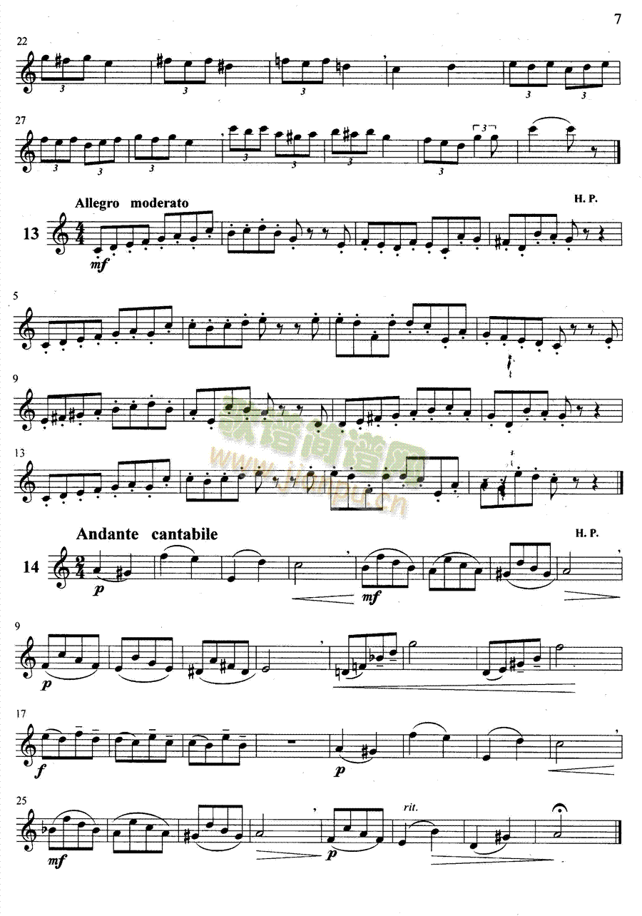 萨克斯管练习曲第100—007页