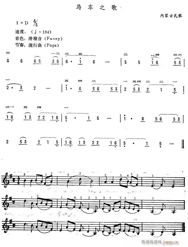 马车之歌（简 ）