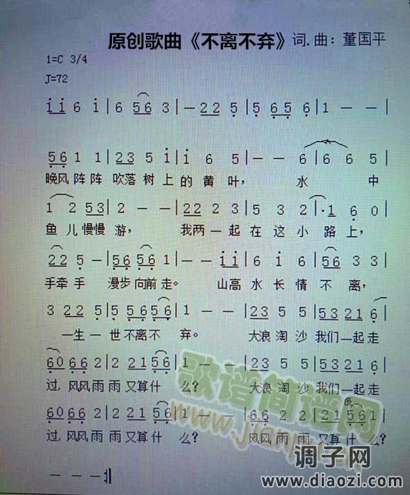 原创歌曲《不离不弃》