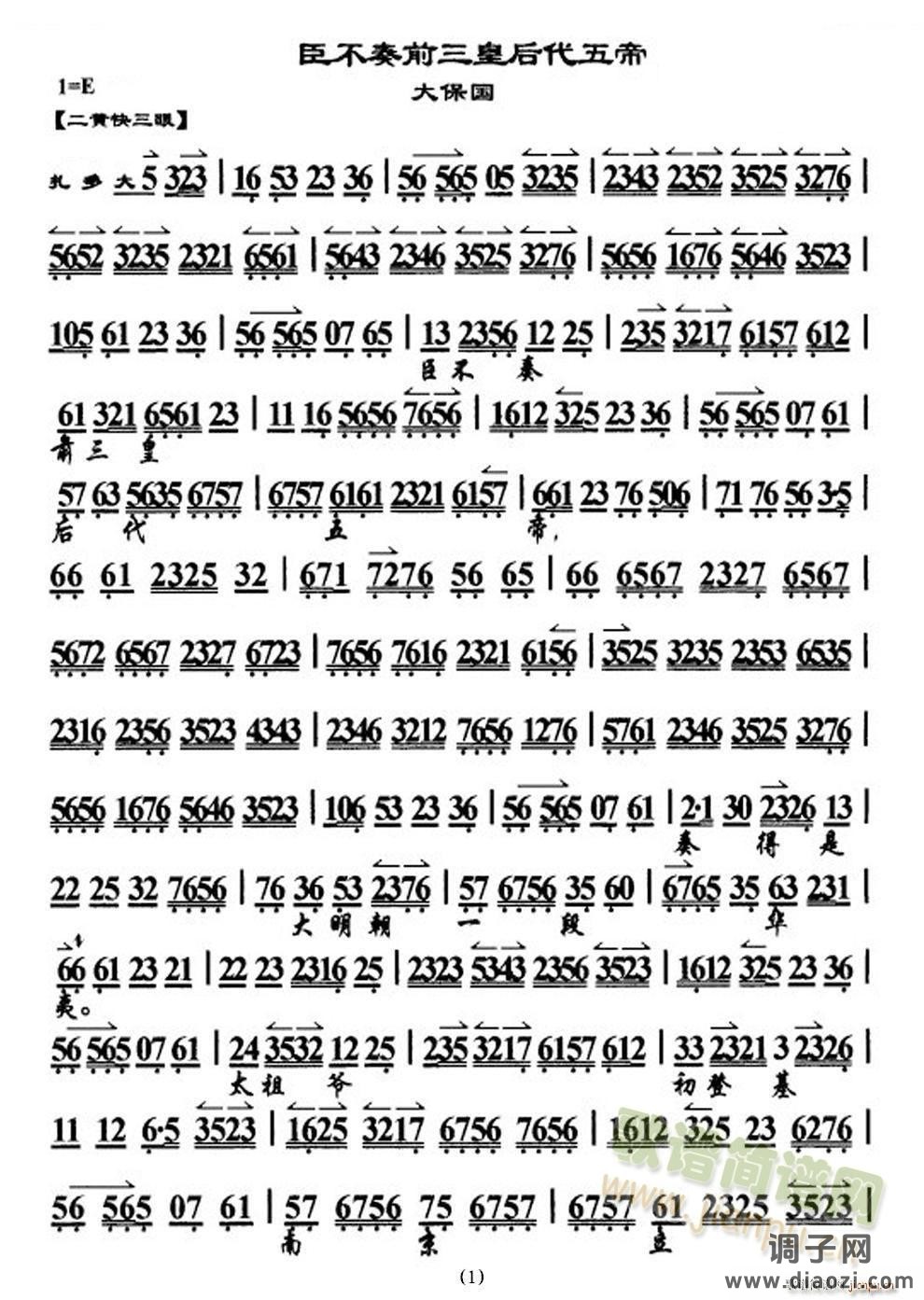 京剧-大保国-臣不奏上皇五帝