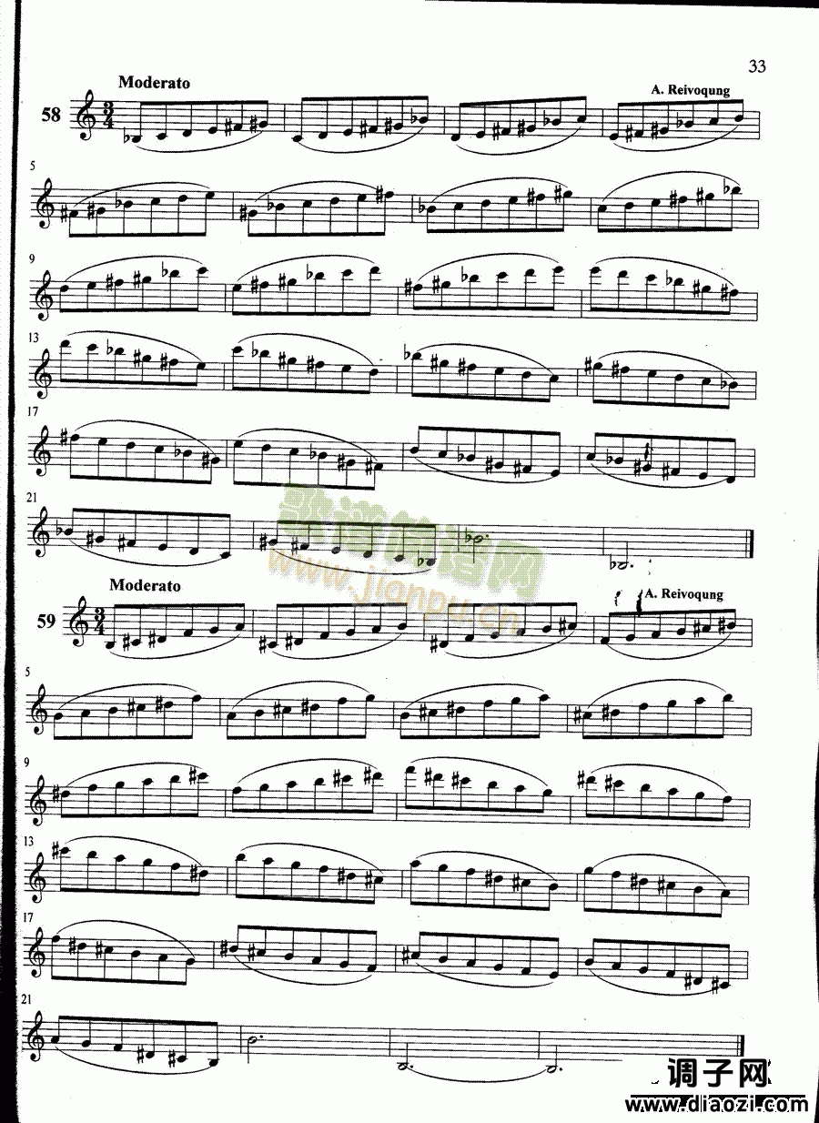 萨克斯管练习曲第100—033页