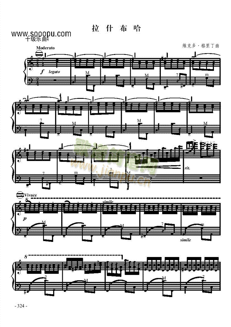 十级乐曲《拉什布哈》 键盘类 手风琴