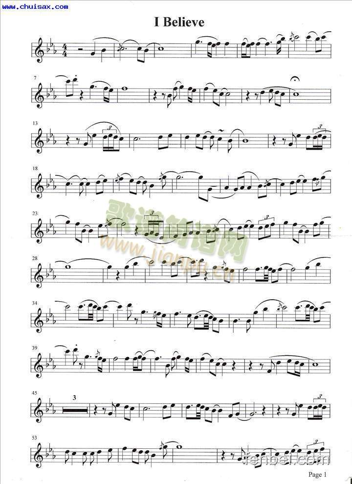 I BeIieve   (午夜的萨克斯）