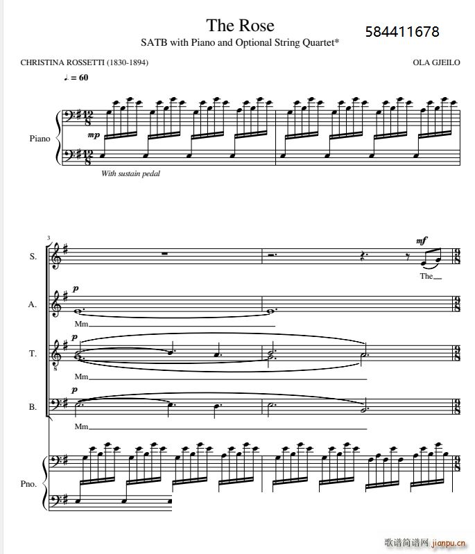 The Rose合唱谱
