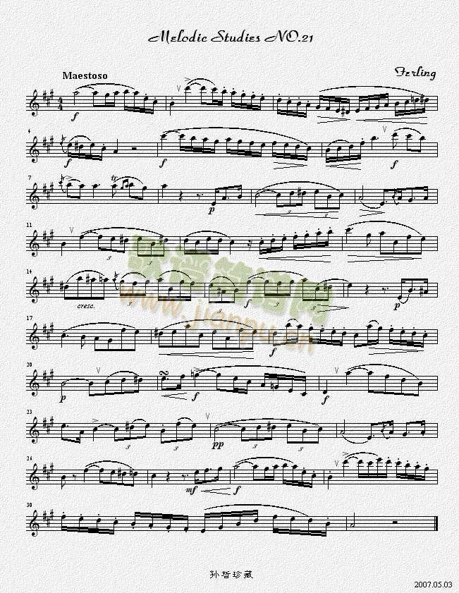 四十八首旋律练习曲之二十一