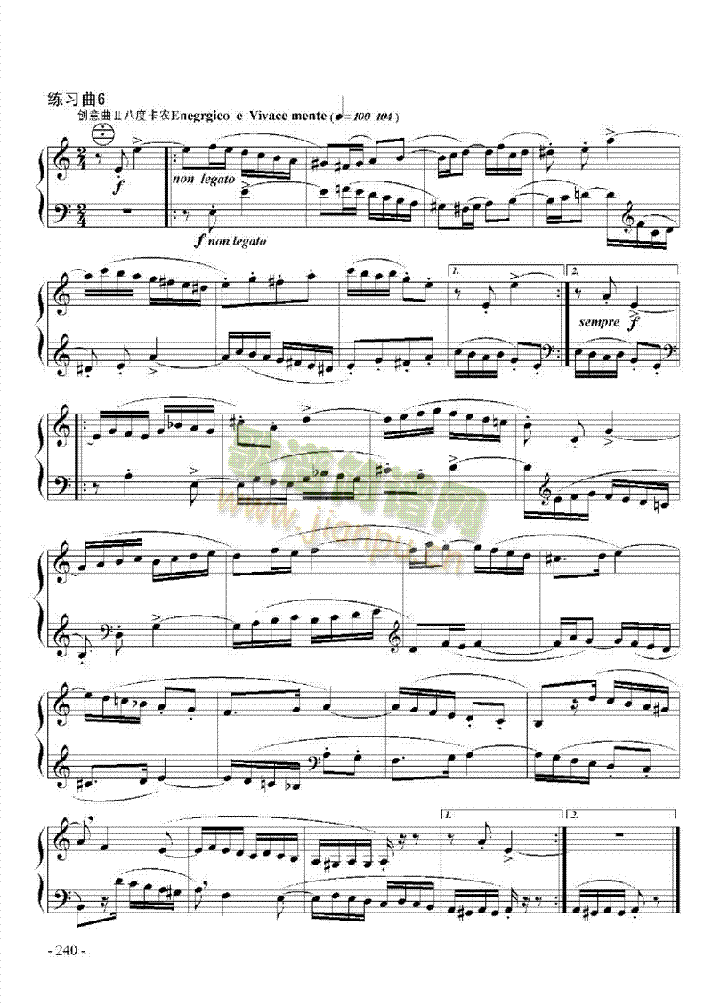 九级乐曲《帕格尼尼主题与变奏》 键盘类 手风琴