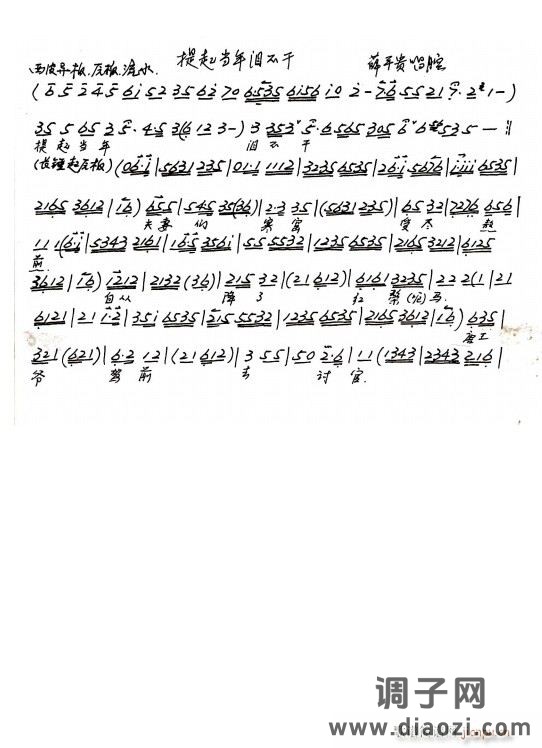 京剧 武家坡 全剧 提起当年泪不干（手抄本）