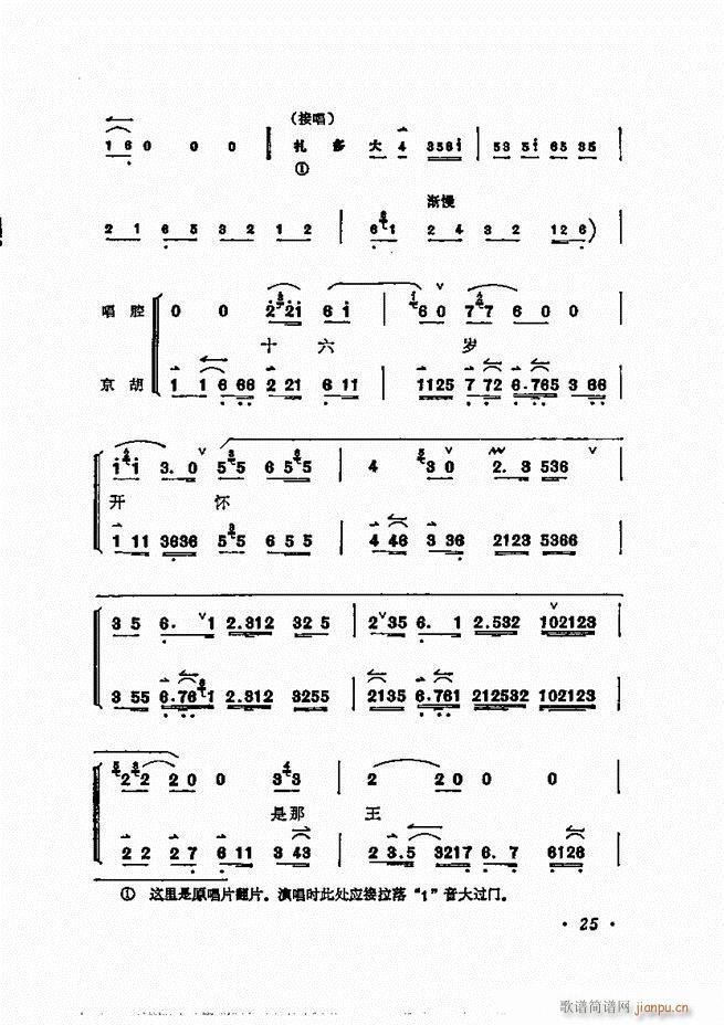 唱腔选集 目录1-60