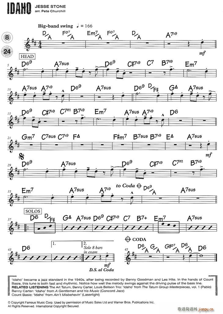 15首（次中音)爵士练习）