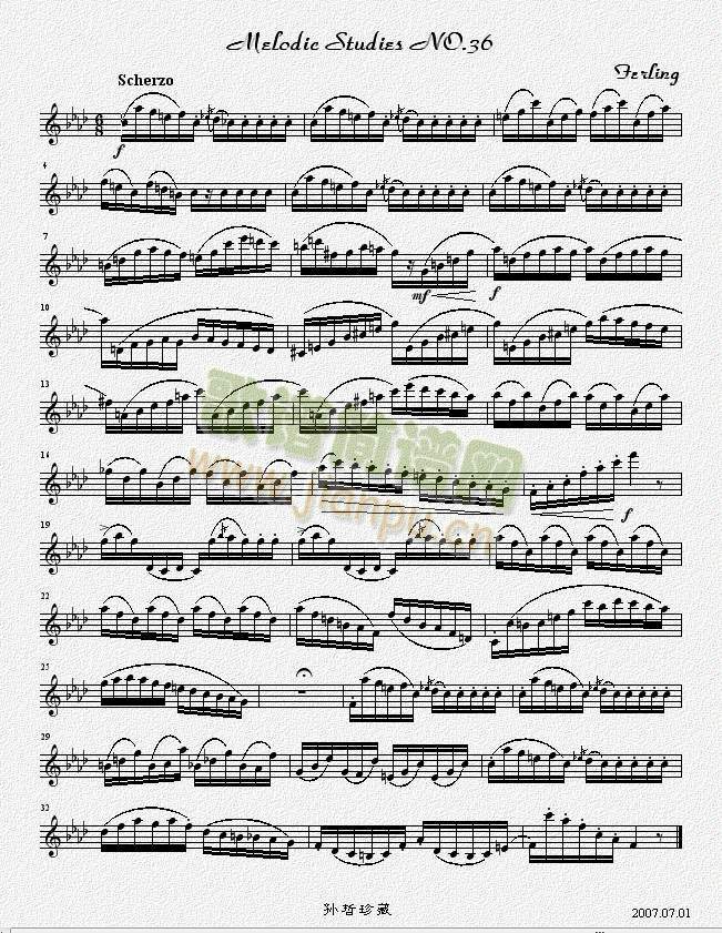 四十八首旋律练习曲之三十六