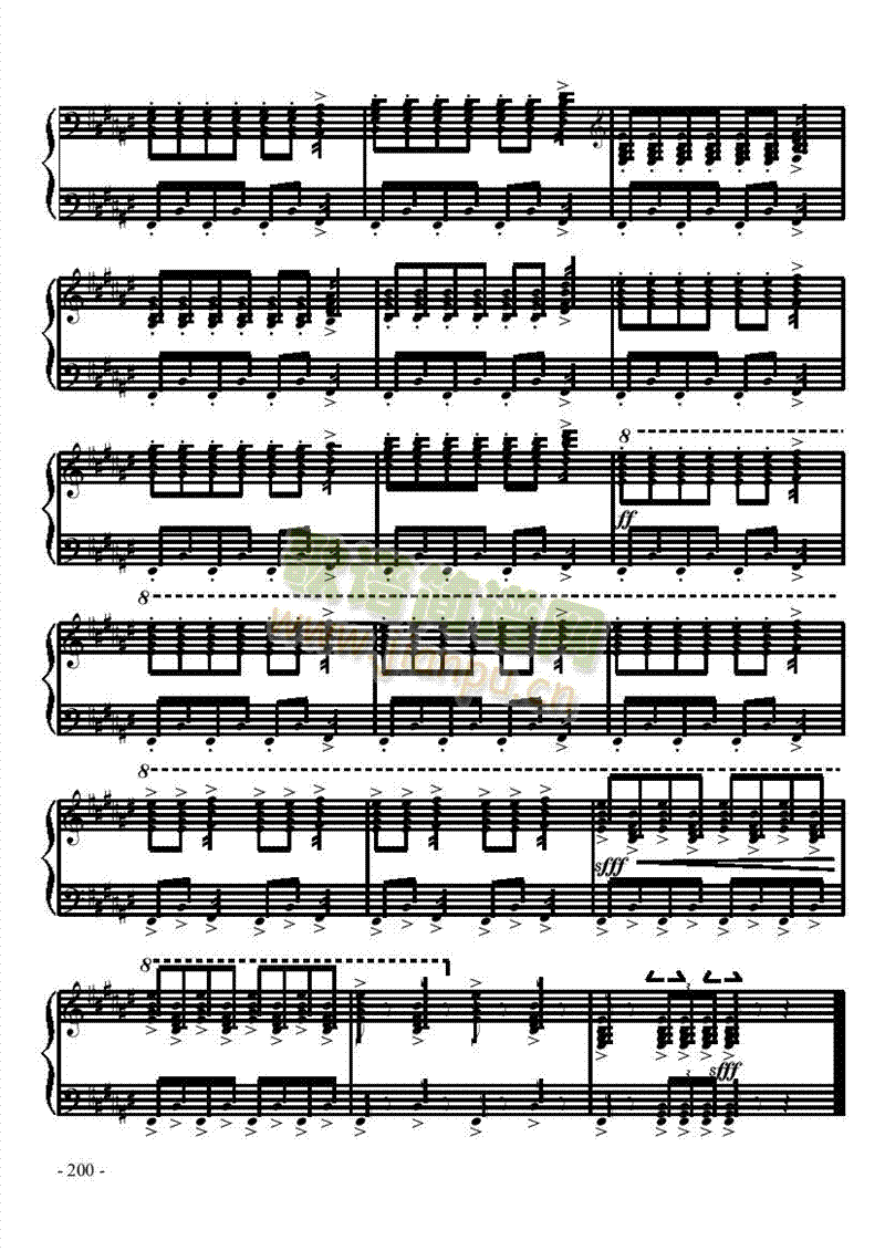 八级乐曲《奏鸣曲NO.2第三乐章》 键盘类 手风琴