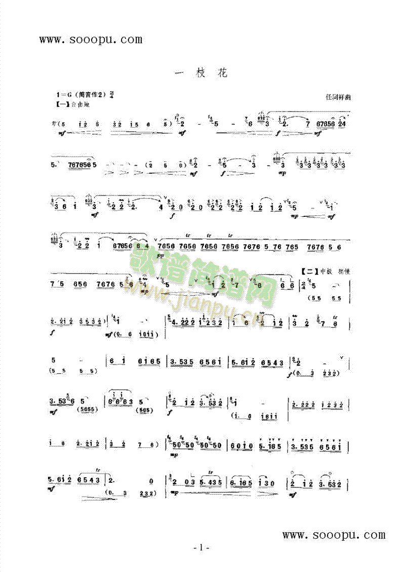 一枝花 民乐类 唢呐