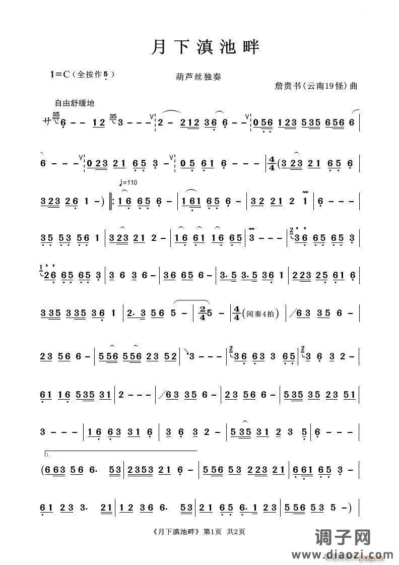 月下滇池畔（葫芦丝独奏）