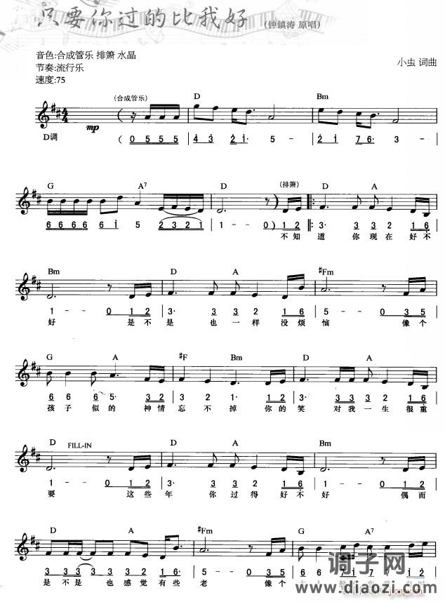 只要你过得比我好( 唱)1