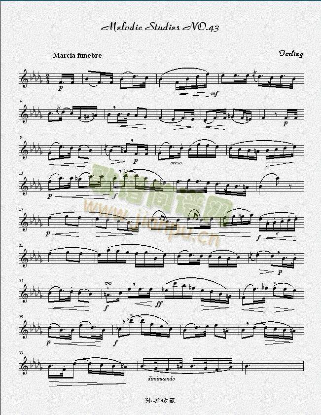 四十八首旋律练习曲之四十三