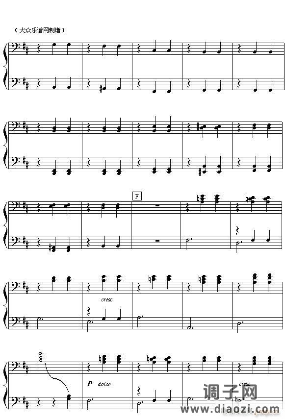 （俄）柴可夫斯基芭蕾舞剧《胡桃夹子》选曲 花之圆舞曲（四手联弹之二）