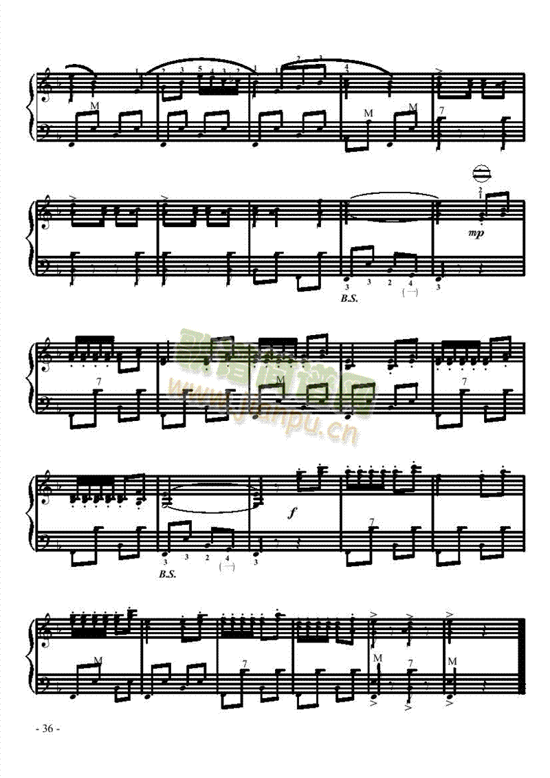 三级乐曲《小啄木鸟》 键盘类 手风琴